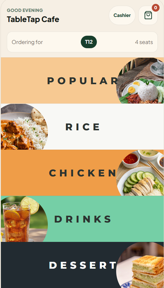 TableTap screen preview